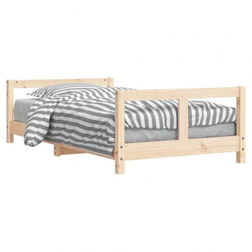 Sengeramme til juniorseng 80 x 160 cm i massivt fyrretræ