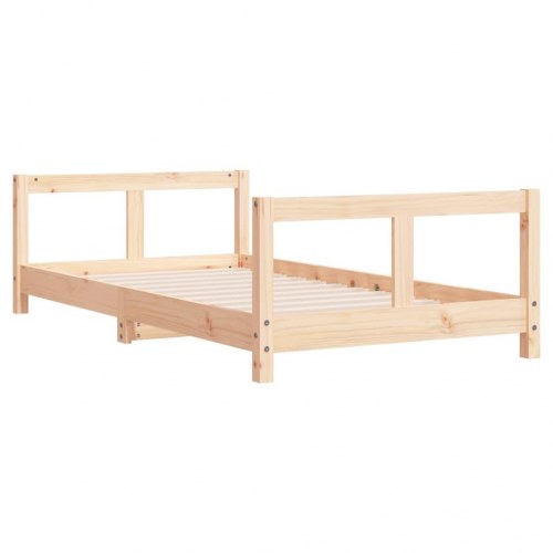 Sengeramme til juniorseng 80 x 160 cm i massivt fyrretræ
