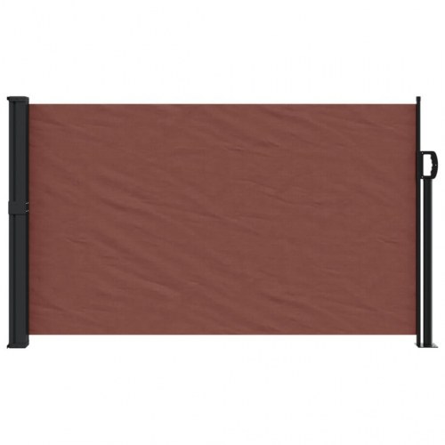 Sidemarkise 120 × 500 cm - sammenrullelig, brun