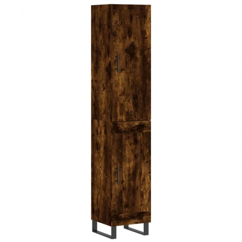 Højskab 34,5×34×180 cm i konstrueret træ - røget egetræ
