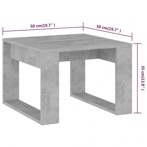 Sidebord 50×50×35 cm i konstrueret træ - betongrå
