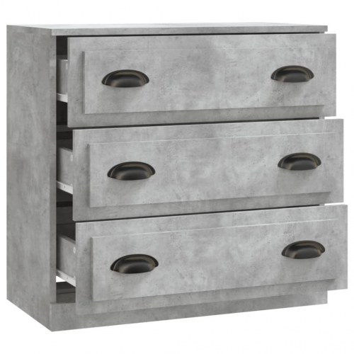 Skænk med 3 skuffer 70 x 35,5 x 67,5 cm - betongrå