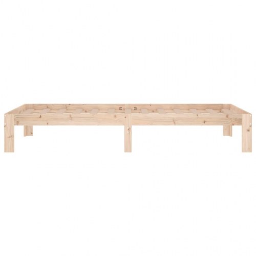 Sengeramme 90x190 cm i massivt fyrretræ - enkeltseng med lameller