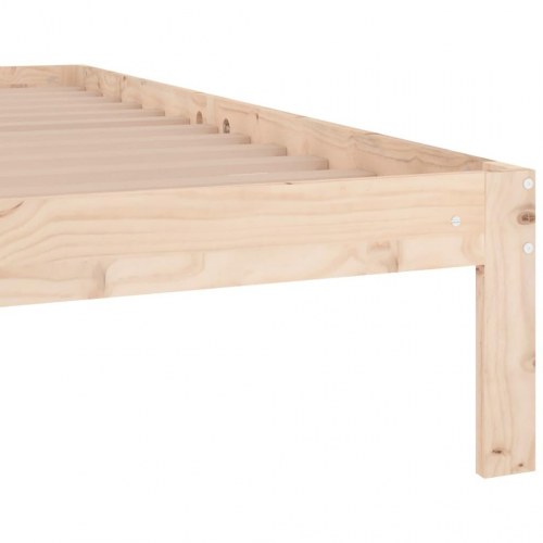 Sengeramme 90x190 cm i massivt fyrretræ - enkeltseng med lameller