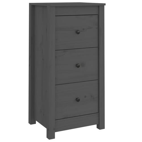 Skænk 40x35x80 cm massivt fyrretræ grå