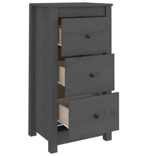 Skænk 40x35x80 cm massivt fyrretræ grå