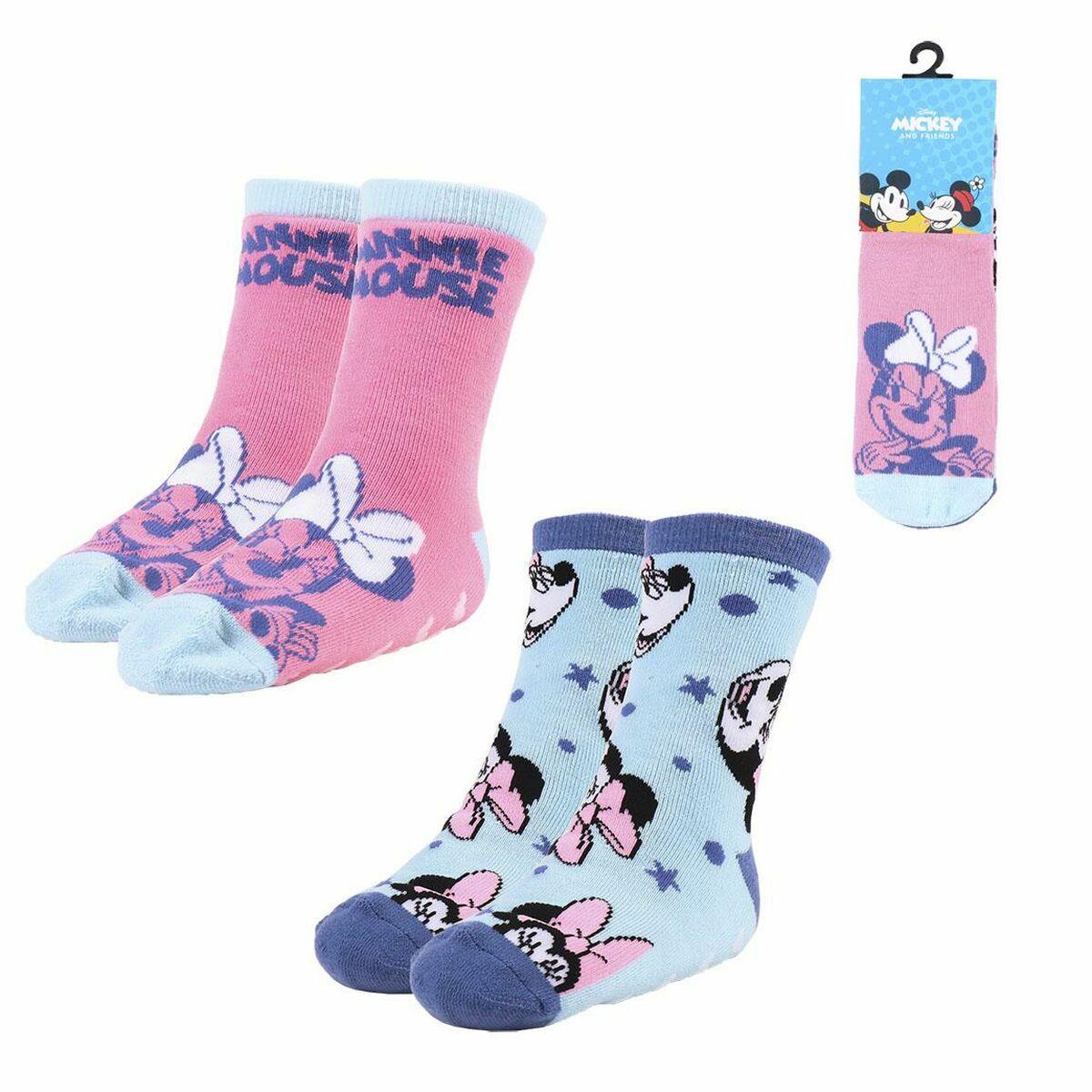 Antiskrid Sokker Minnie Mouse Multifarvet 2 Enheder 31 34