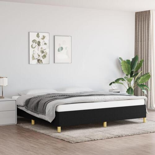 Sengeramme uden madras 200x200 cm stof sort