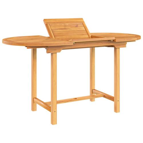 Havebord med udtræk 110-160x80x75 cm massivt teaktræ