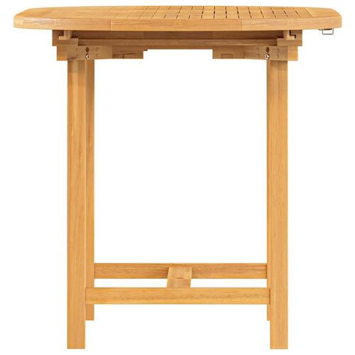 Havebord med udtræk 110-160x80x75 cm massivt teaktræ