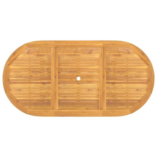 Havebord med udtræk 110-160x80x75 cm massivt teaktræ