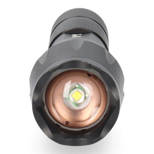 EDM LED lommelygte Cree XML-T6, 140 lm, zoom, sort