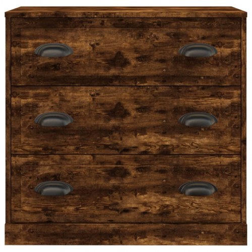 Skænk med 3 skuffer 70 x 35,5 x 67,5 cm - røget egetræsfarve