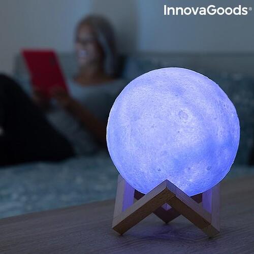 Genopladelige LED-Lampe Måne Moondy InnovaGoods
