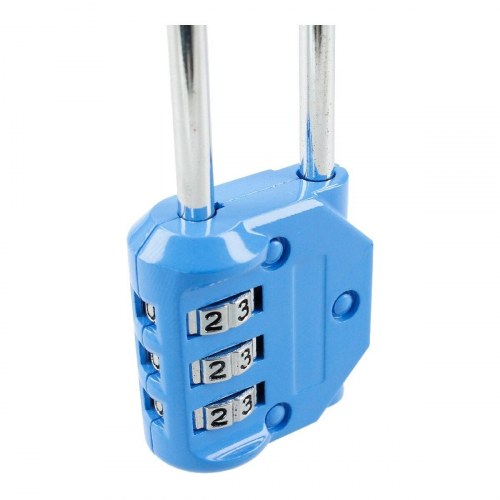 Ferrestock kombinationshængelås - 3-cifret, 30 mm