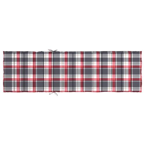 Hynde til liggestol 200x60x3 cm oxfordstof rødternet