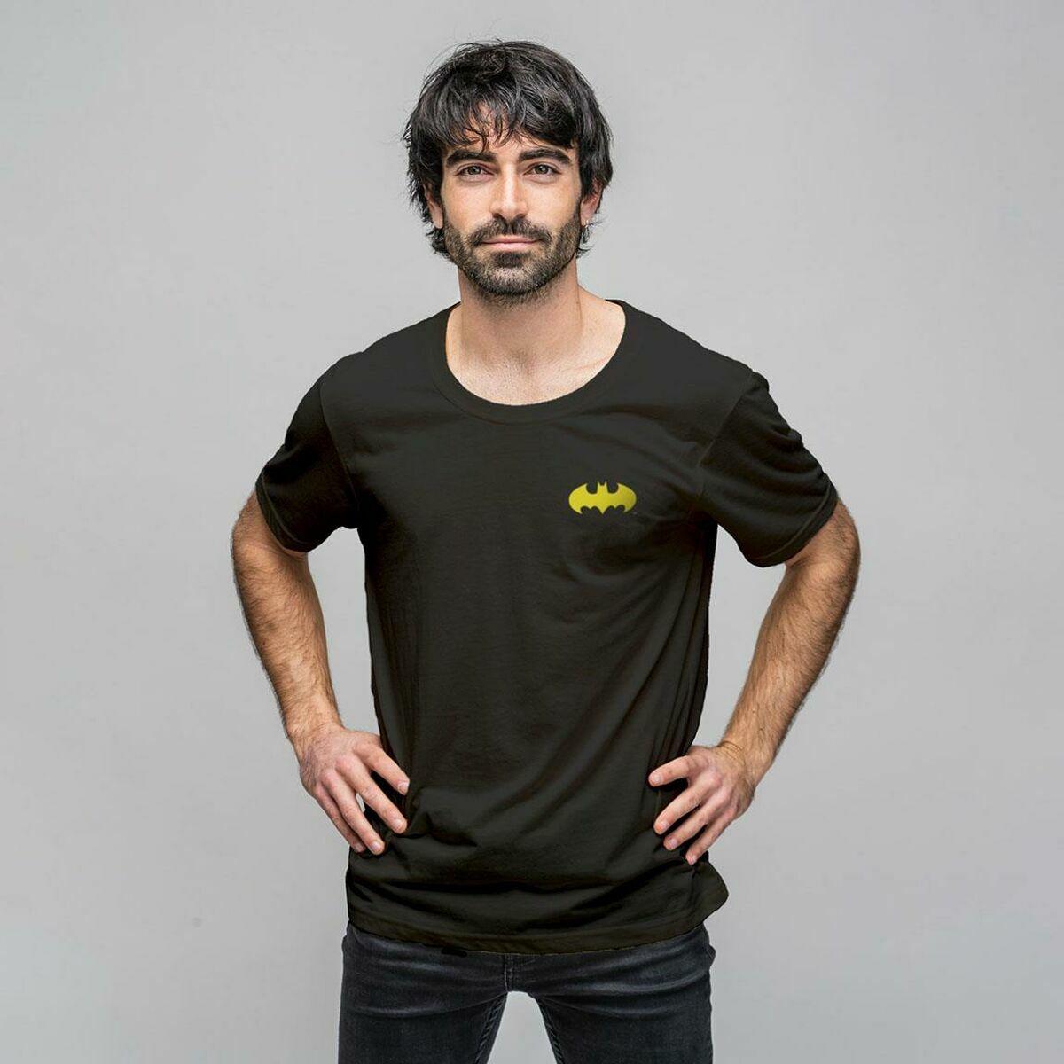 Kortærmet T-shirt til Mænd Batman Sort Voksne unisex S