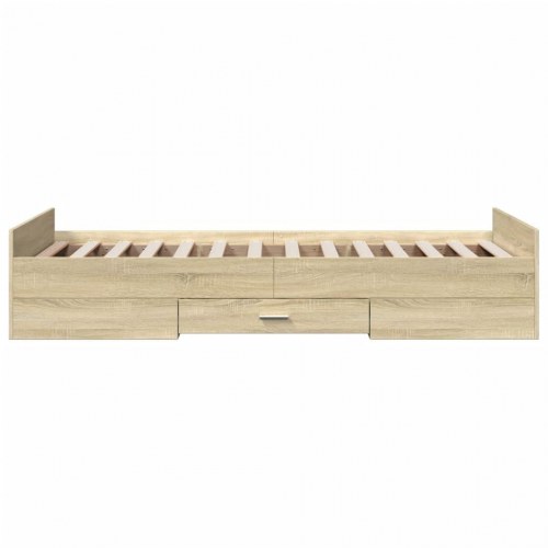 Sengeramme med 2 skuffer 90 x 200 cm - sonoma-eg