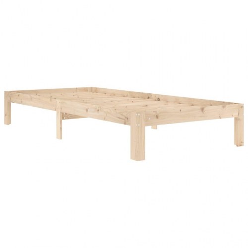 Sengeramme 90x200 cm i massivt fyrretræ - enkeltseng i natur