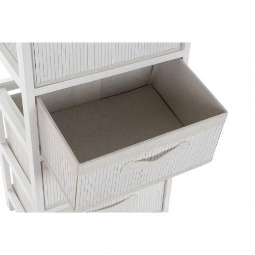 Kommode - hvid bambus og paulownia, 42 × 32 × 81 cm