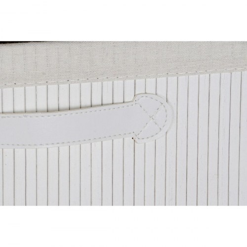 Kommode - hvid bambus og paulownia, 42 × 32 × 81 cm