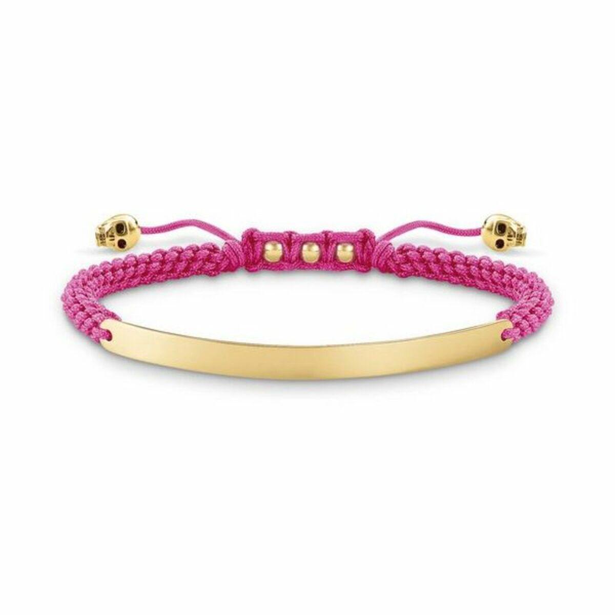 Thomas Sabo armbånd til kvinder - pink snor, 12-19 cm