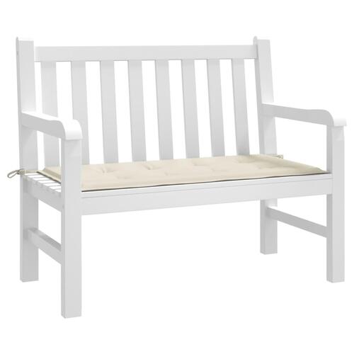 Hynde til havebænk 100x50x4 cm oxfordstof cremefarvet