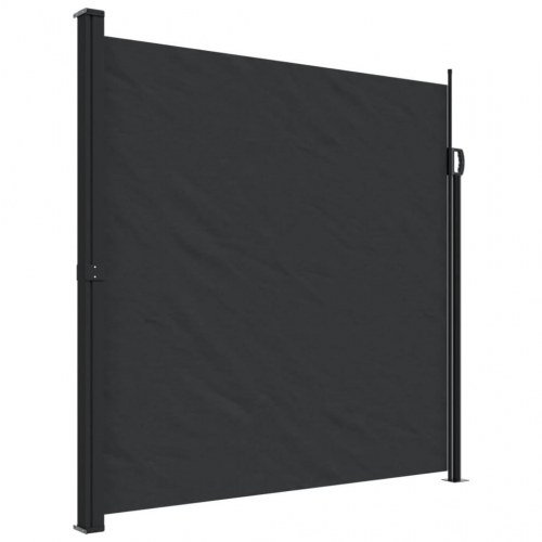 Sidemarkise 200x500 cm sammenrullelig sort