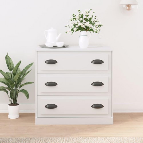 Skænk med 3 skuffer - hvid, 70 x 35,5 x 67,5 cm