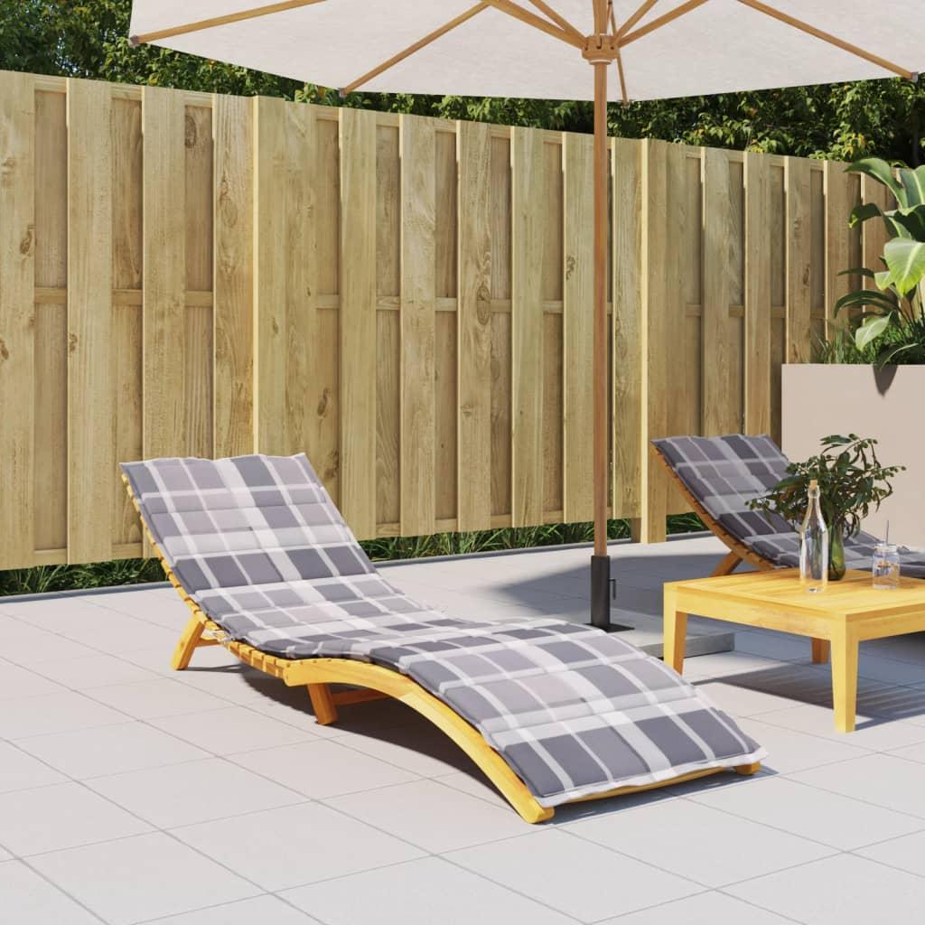 Hynde til liggestol 200x70x3 cm oxfordstof gråternet