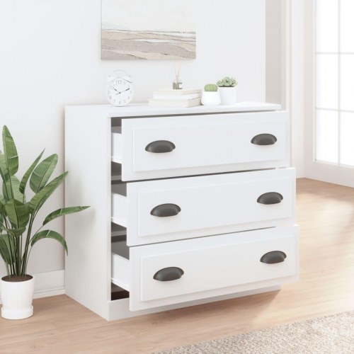 Skænk med 3 skuffer - hvid, 70 x 35,5 x 67,5 cm