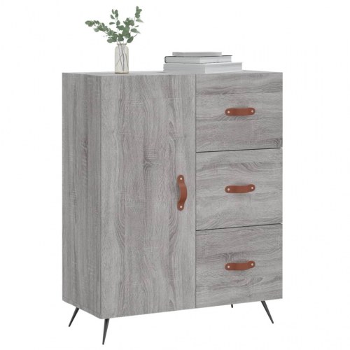 Skænk 69,5x34x90 cm konstrueret træ grå sonoma-eg
