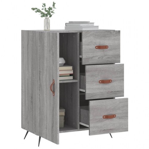 Skænk 69,5x34x90 cm konstrueret træ grå sonoma-eg