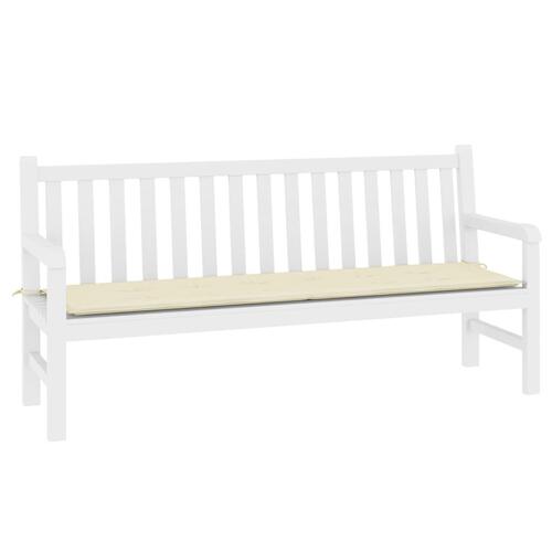 Hynde til havebænk 180x50x3 cm oxfordstof cremefarvet
