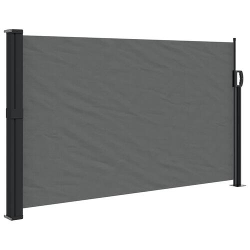 Sammenrullelig sidemarkise 120 x 600 cm antracitgrå