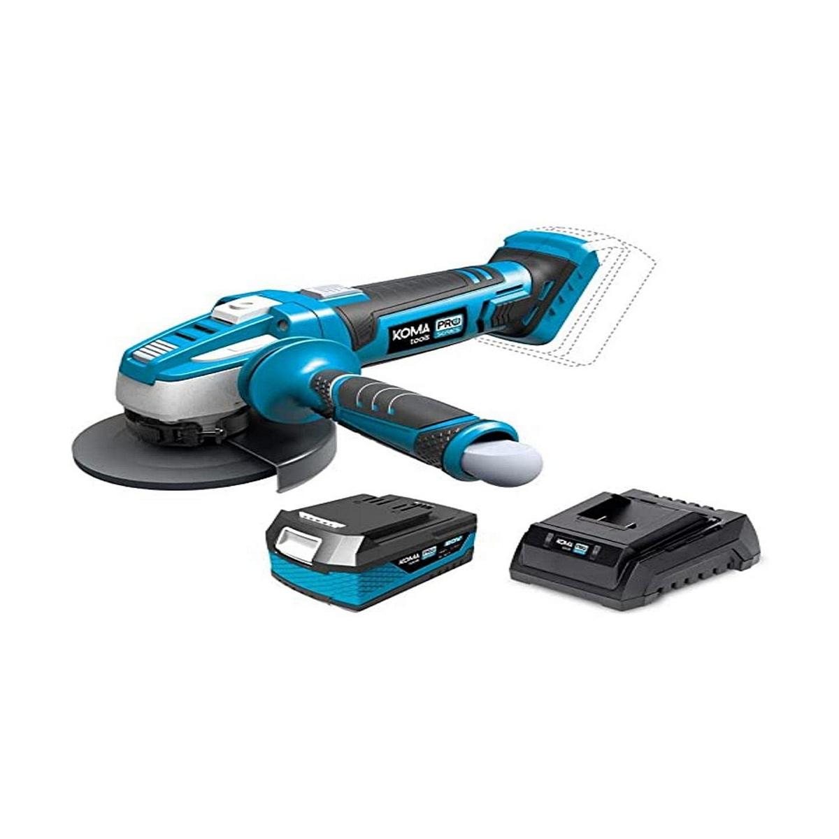 Vinkelsliber 20 V - Koma Tools, blå/sort