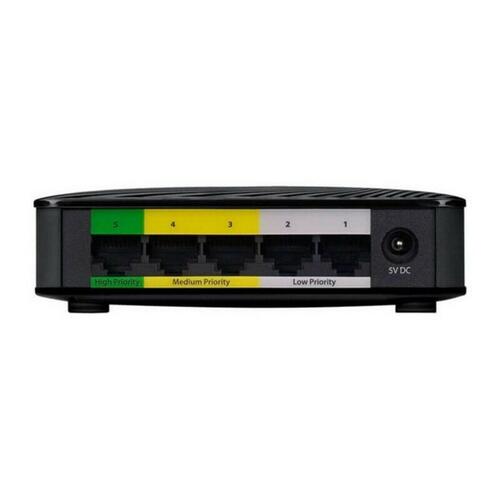 Switch til desktop ZyXEL GS-105SV2 LAN Sort Gigabit (RJ45) x 5