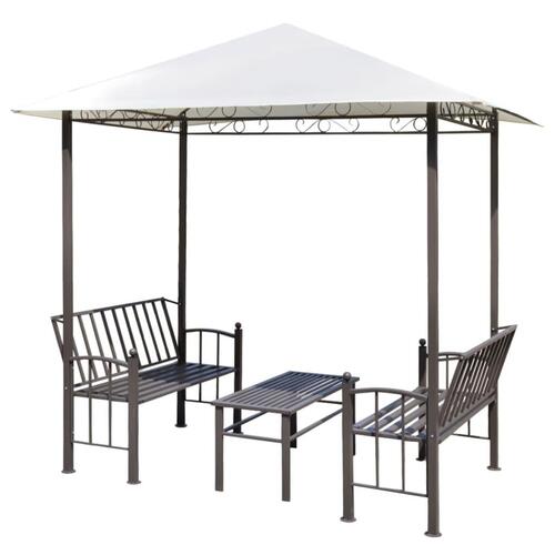 Havepavillon med bord og bænk 2,5x1,5x2,4 m
