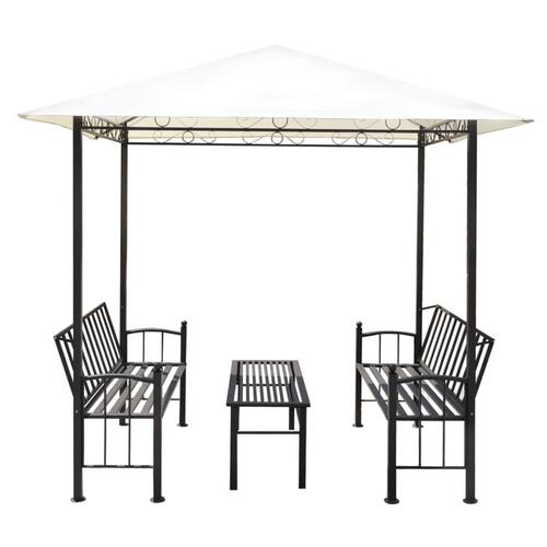 Havepavillon med bord og bænk 2,5x1,5x2,4 m