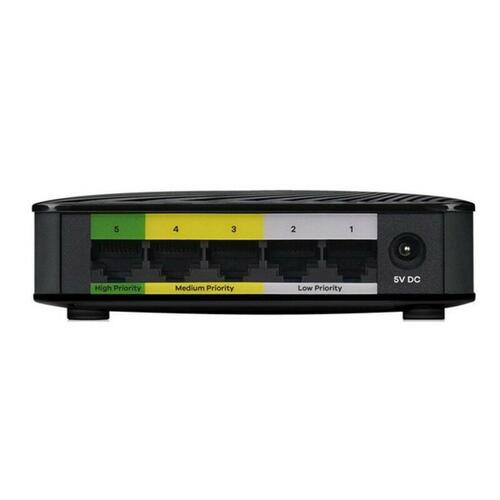 Switch til desktop ZyXEL GS-105SV2 LAN Sort Gigabit (RJ45) x 5