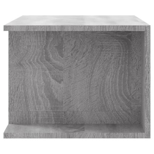 Tv-bord med LED-lys 90x39x30 cm grå sonoma-eg