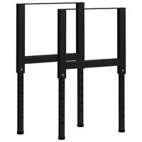 Stel til arbejdsbænk 2 stk. 55x(69-95,5) cm metal sort