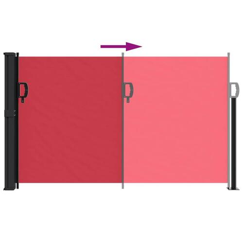 Sammenrullelig sidemarkise 120 x 600 cm red