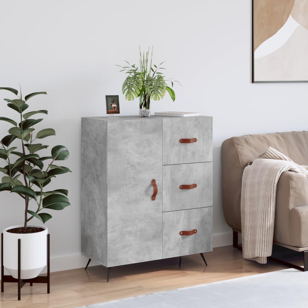 Skænk 69,5×34×90 cm i konstrueret træ - betongrå