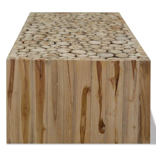 Sofabord 90x50x30 cm ægte teaktræ