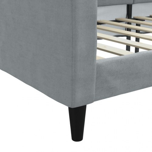 Daybed 80x200 cm i stof - lysegrå sengeramme/sovesofa