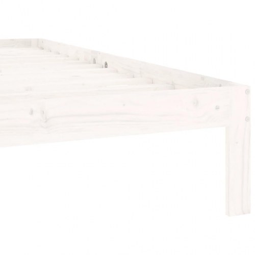 Sengeramme 100x200 cm - massivt fyrretræ, hvid