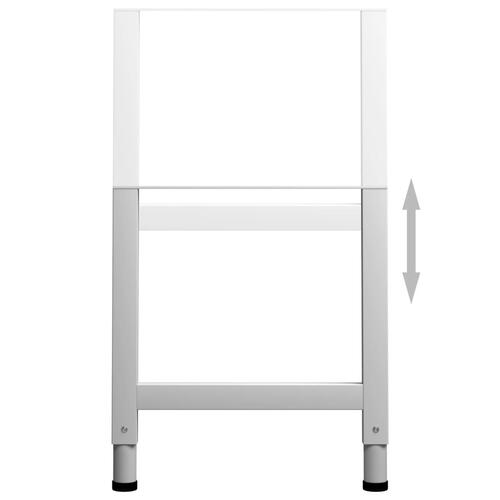 Stel til arbejdsbænk 2 stk. 55x(69-95,5) cm metal grå