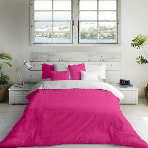 Nordisk cover Naturals Hvid Fuchsia UK dobbeltseng (220 x 270 cm)