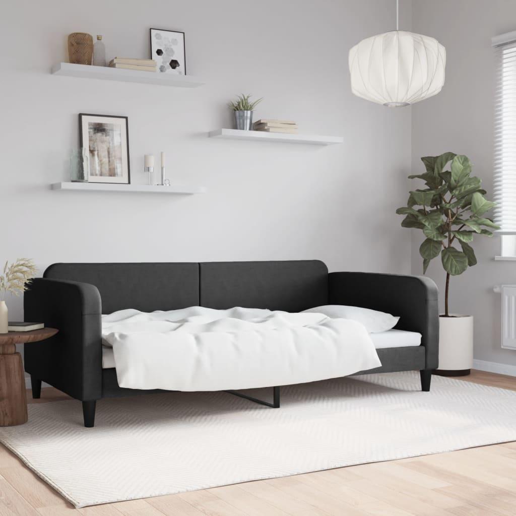 Daybed Stof Sort - uden madras / 100 x 200 cm